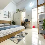 Phòng trọ khép kín, có gác xép, nội thất cơ bản